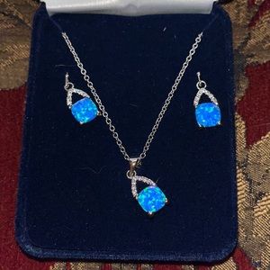 Opal Earrings and Necklace set